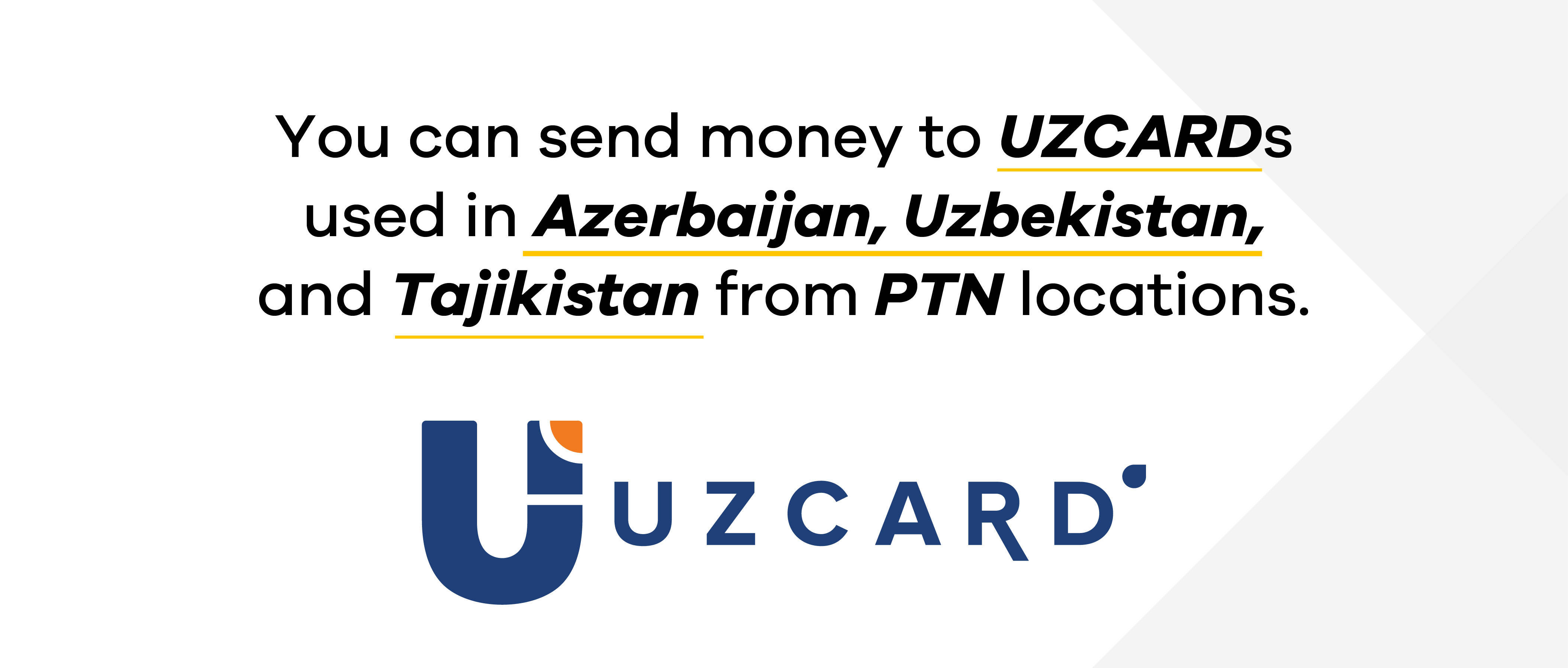 Send Money to UZCARDs in Azerbaijan, Uzbekistan, and Tajikistan